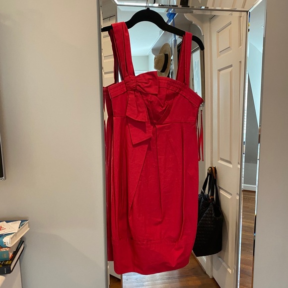 Marc Jacobs Red Bow Cord Dress - Picture 1 of 4